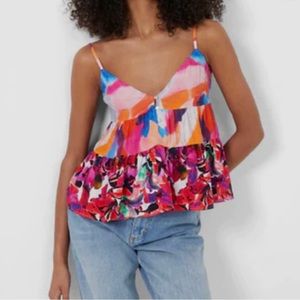 Women's French Connection Isadora Delphine Colorful Patched Flowy Tank Top
